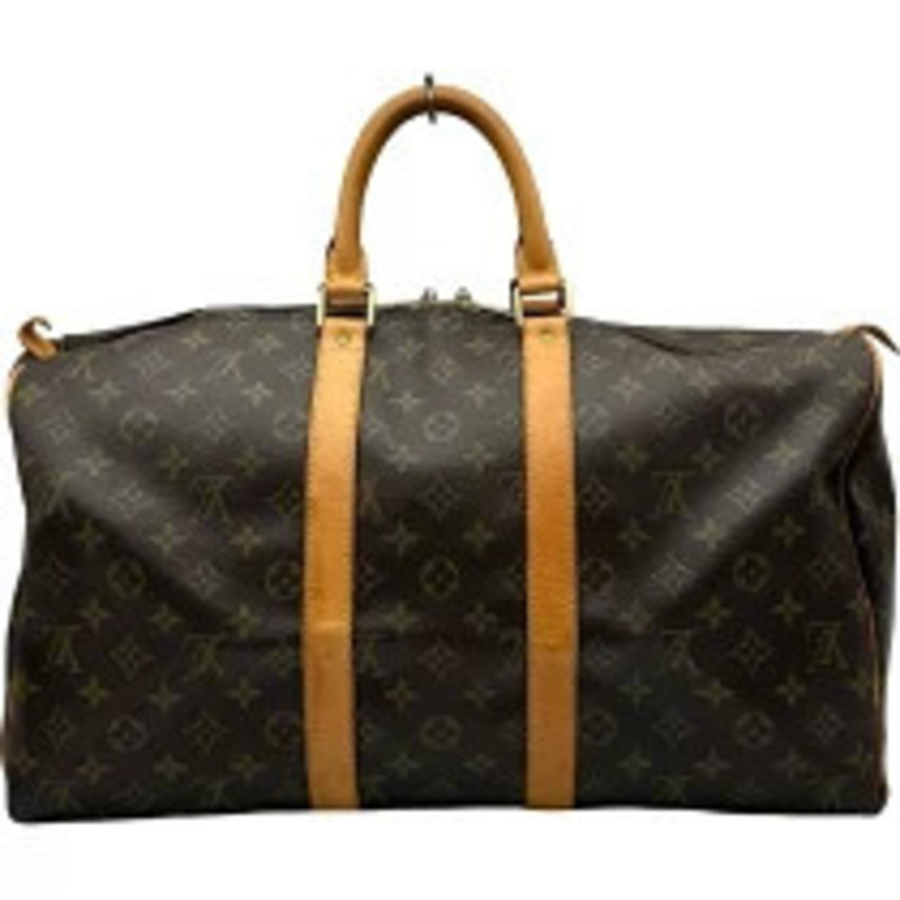 Louis Vuitton Keepall Monogram Canvas Travel Bag Brown